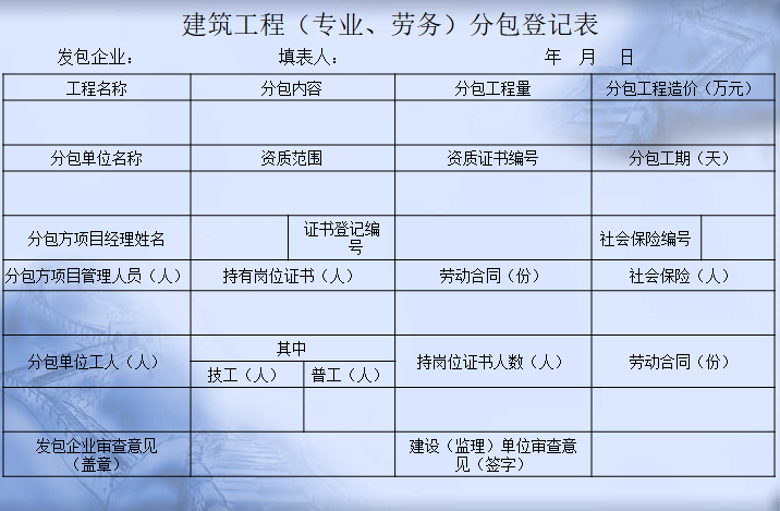 最新建筑勞務分包清單詳解與文檔下載指南
